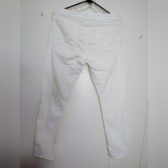 Rag & Bone Dre Capri White Distressed Women's Jeans, Frayed, Stretch, sz 28. - Picture 15 of 16
